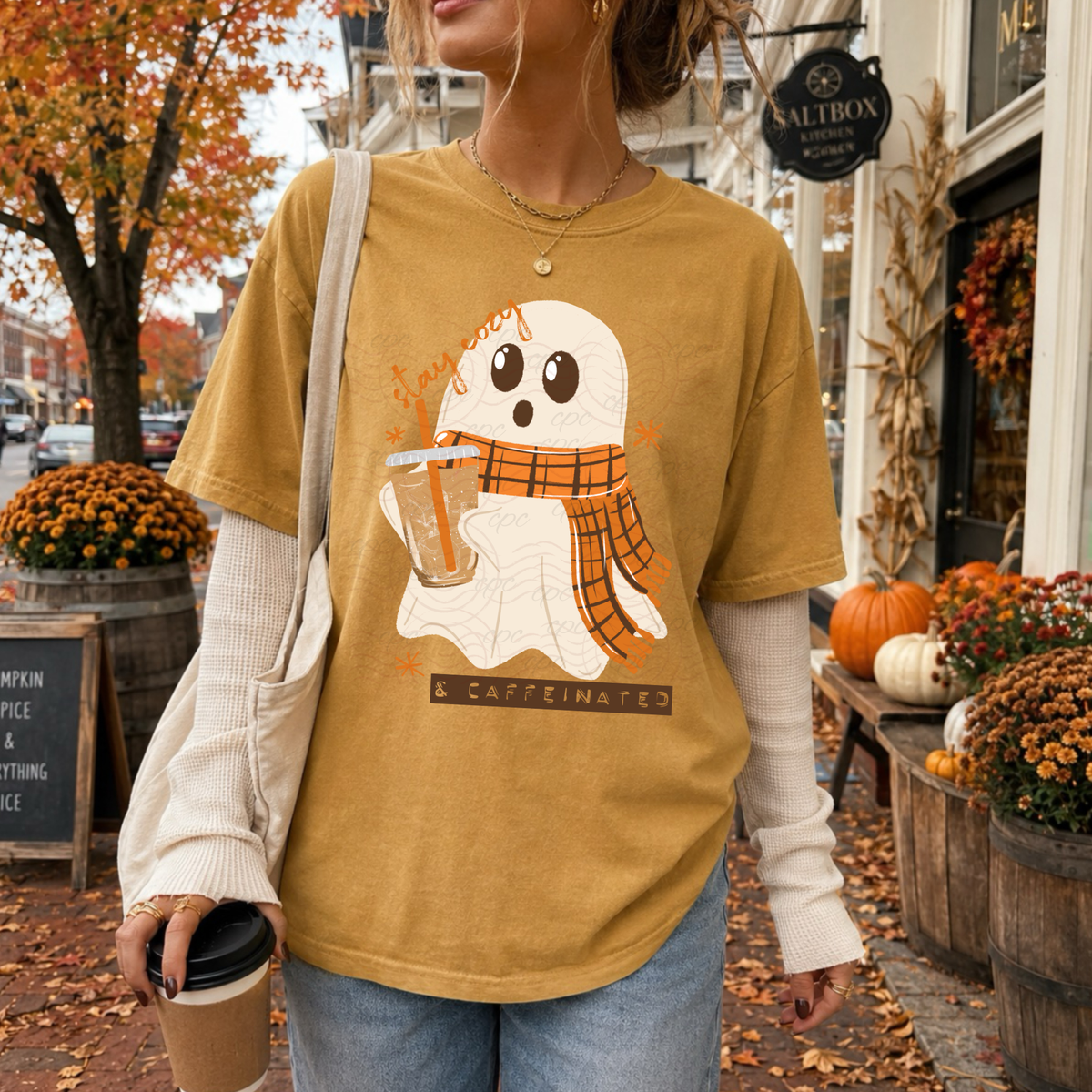 Cozy Caffeinated Fall Ghost