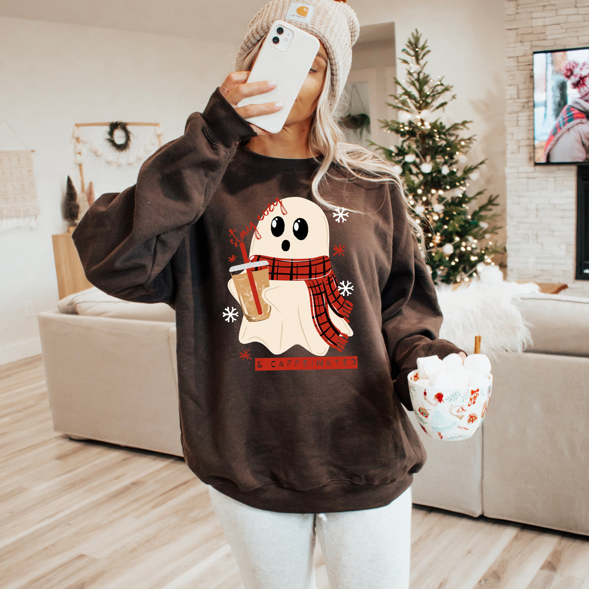Cozy Caffeinated Winter Ghost