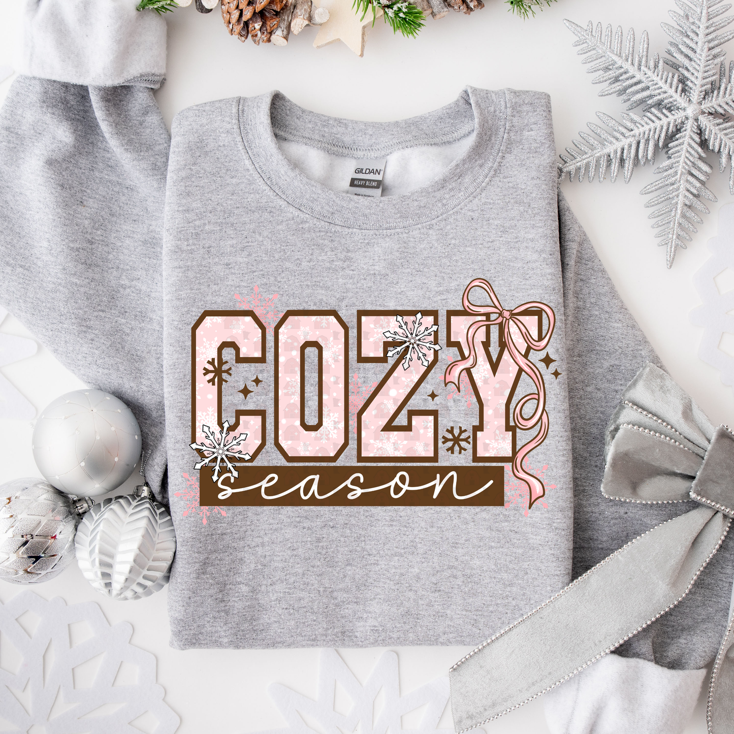Cozy Season Pink Bow