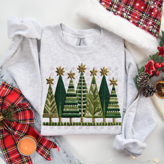 Crochet Forest Of Christmas Trees