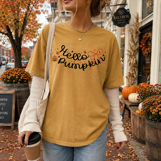 Curved Hello Pumpkin
