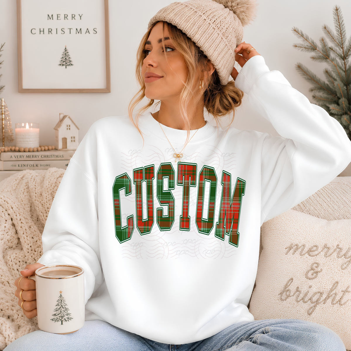 CUSTOMIZABLE - Christmas Plaid Varsity