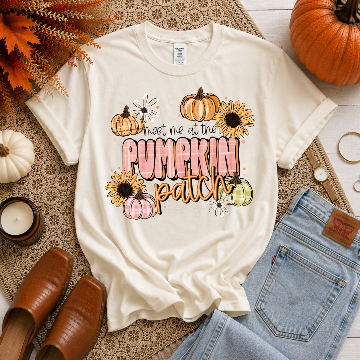 Cute Flowers And Pumpkins Meet Me At The Patch