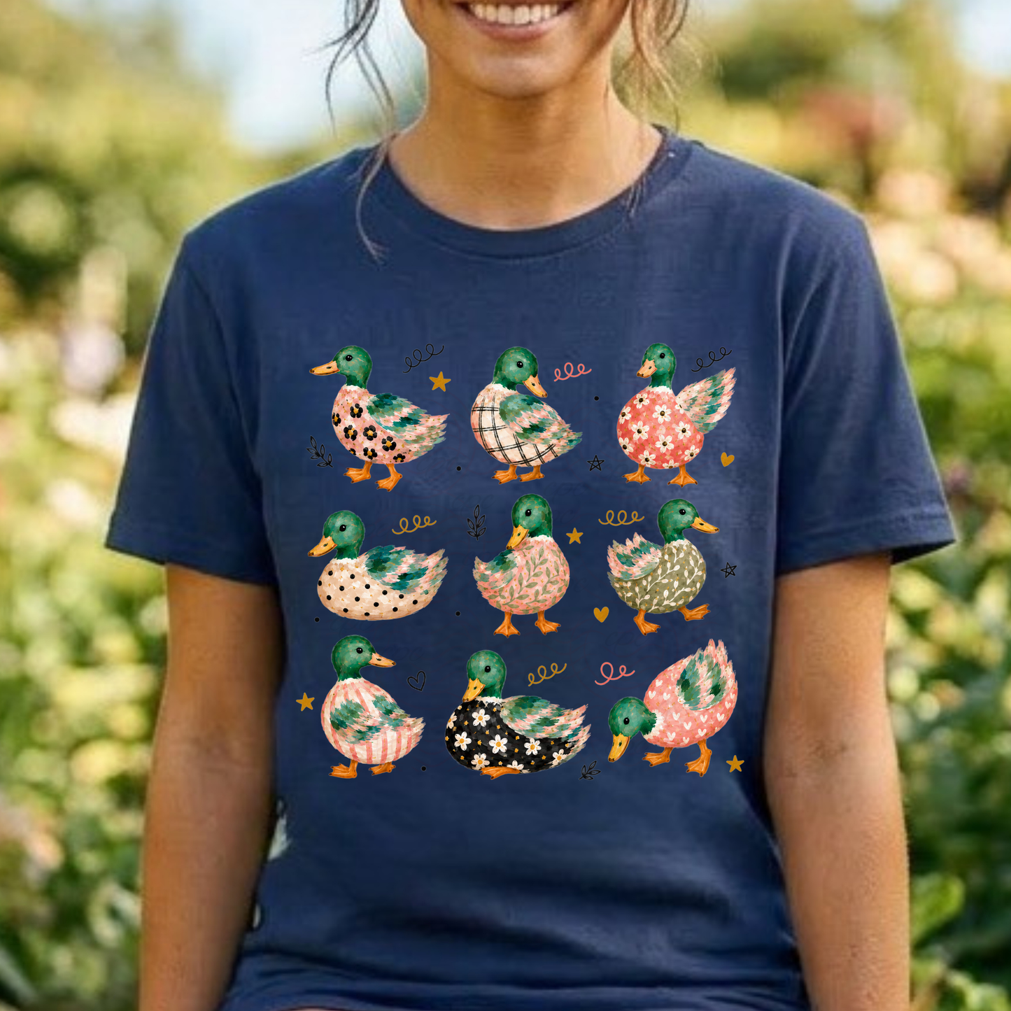 Cute Patterned Duck Collage