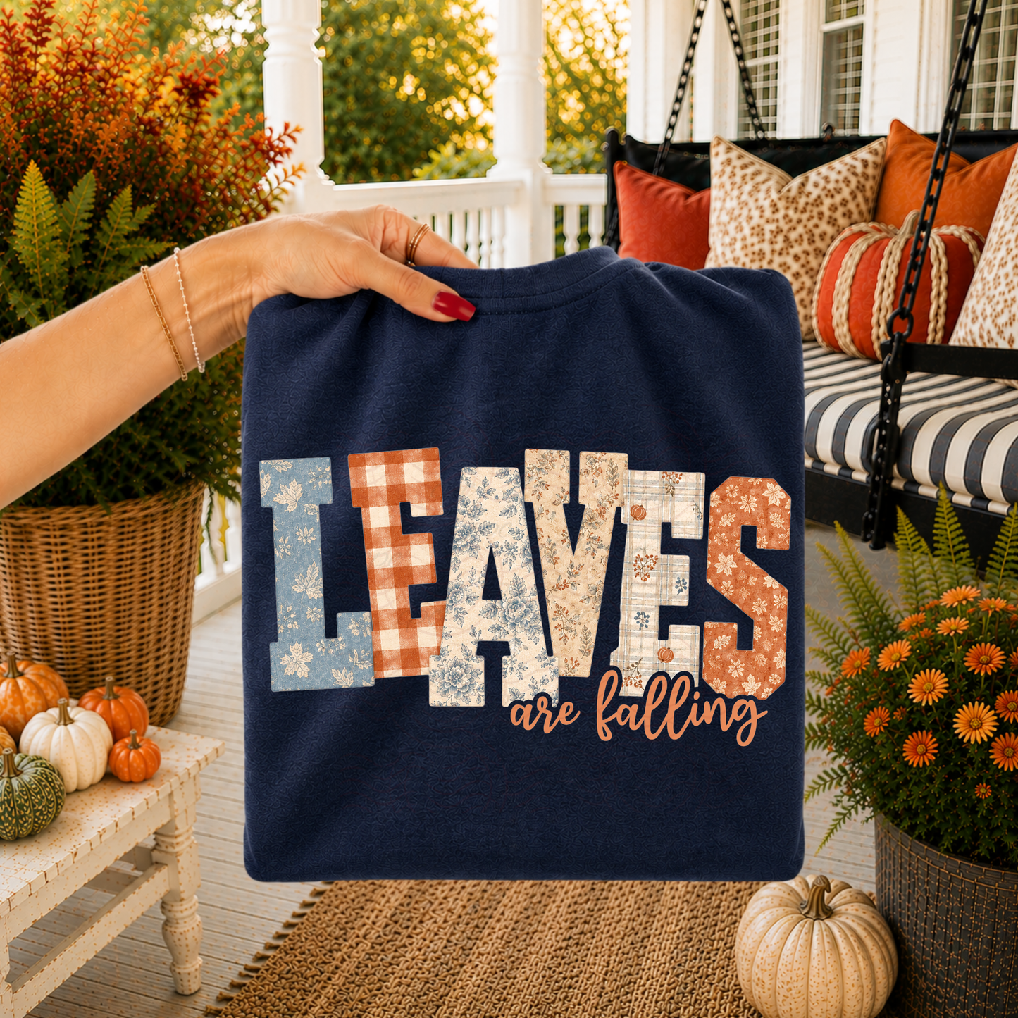 Cute Patterned Leaves Are Falling