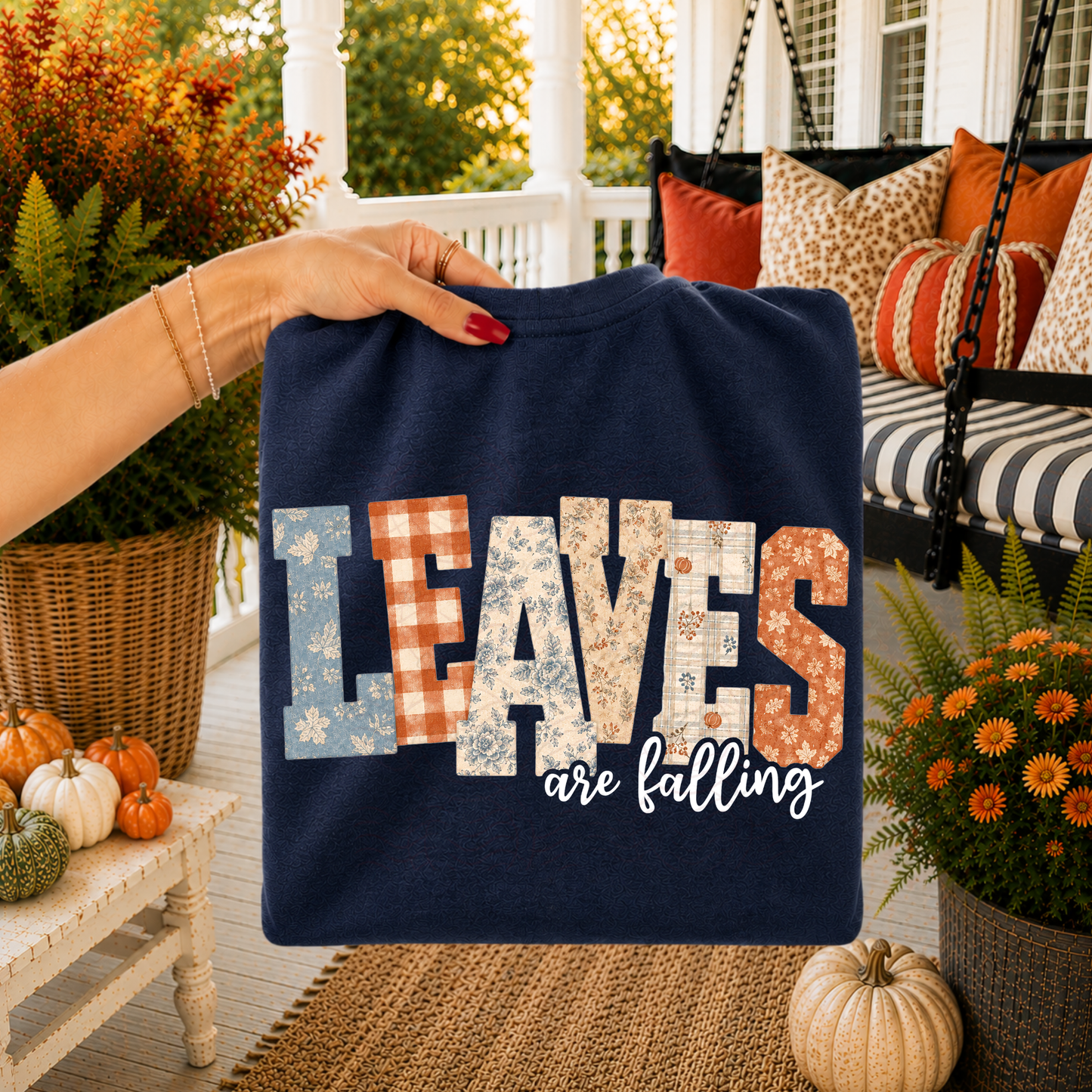 Cute Patterned Leaves Are Falling