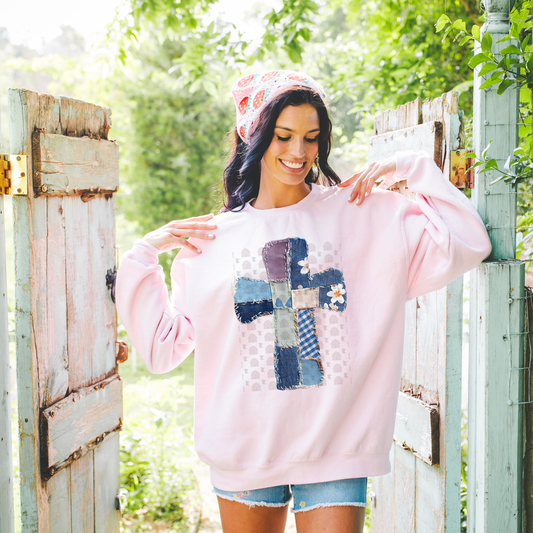 Denim Daisy Cross