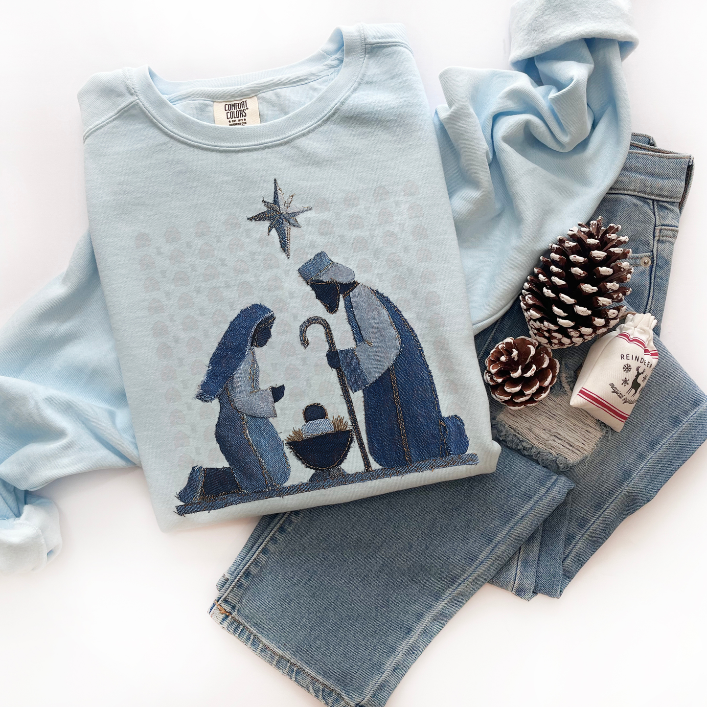 Denim Nativity Patchwork
