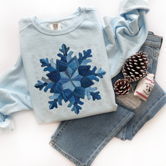 Denim Snowflake Patchwork