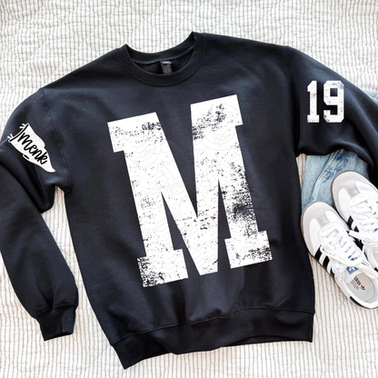CUSTOMIZABLE - Distressed Varsity Monogram