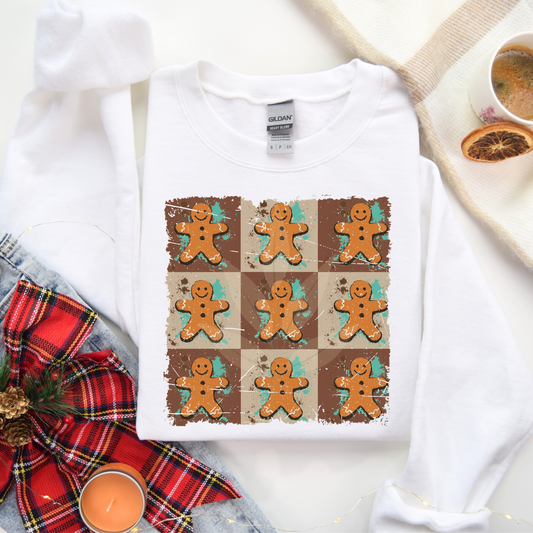 Distressed Gingerbread Grid