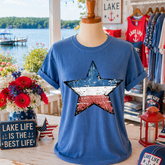 Distressed Patriotic Star