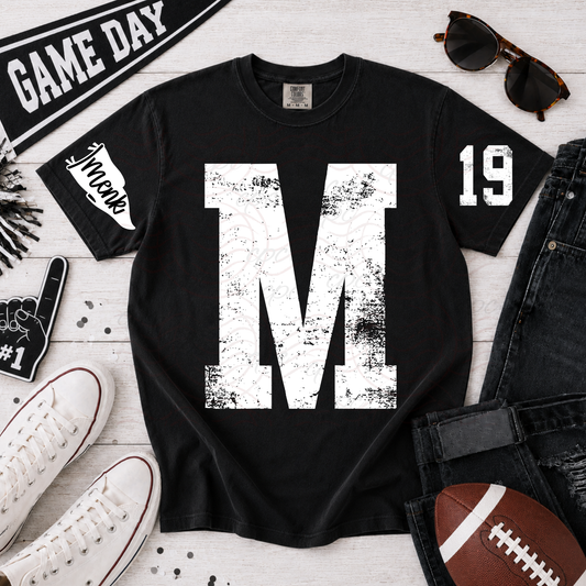 CUSTOMIZABLE - Distressed Varsity Monogram
