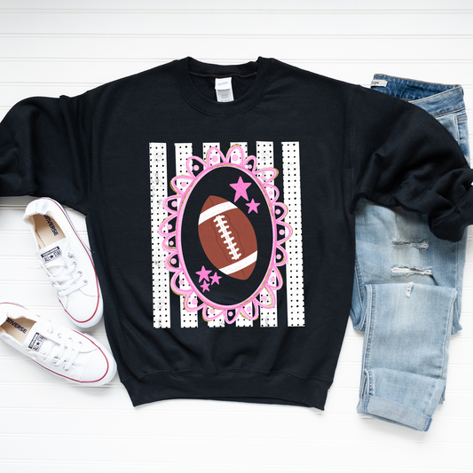Dotted Stripes Football Frame