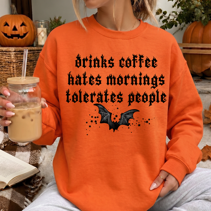 Drinks Coffee Hates Mornings