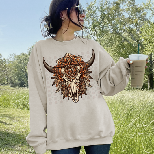 Fall Colors Aztec Skull