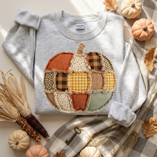Fall Colors Quilted Pumpkin