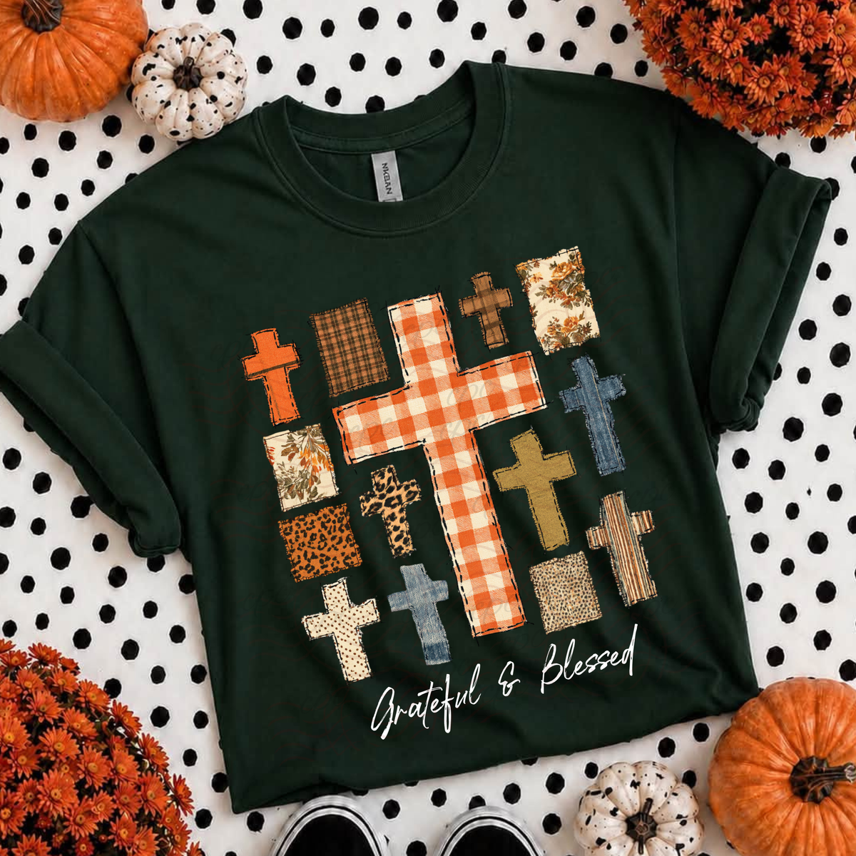 Fall Crosses Grateful And Blessed