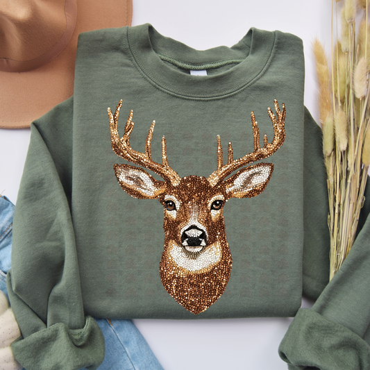 Faux Rhinestone Deer