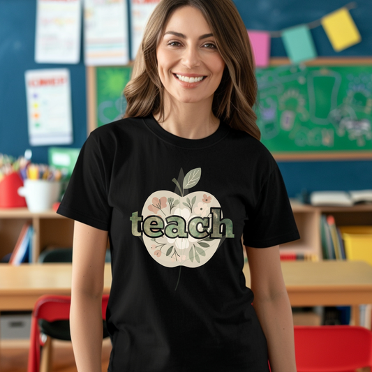 Floral Apple Teach