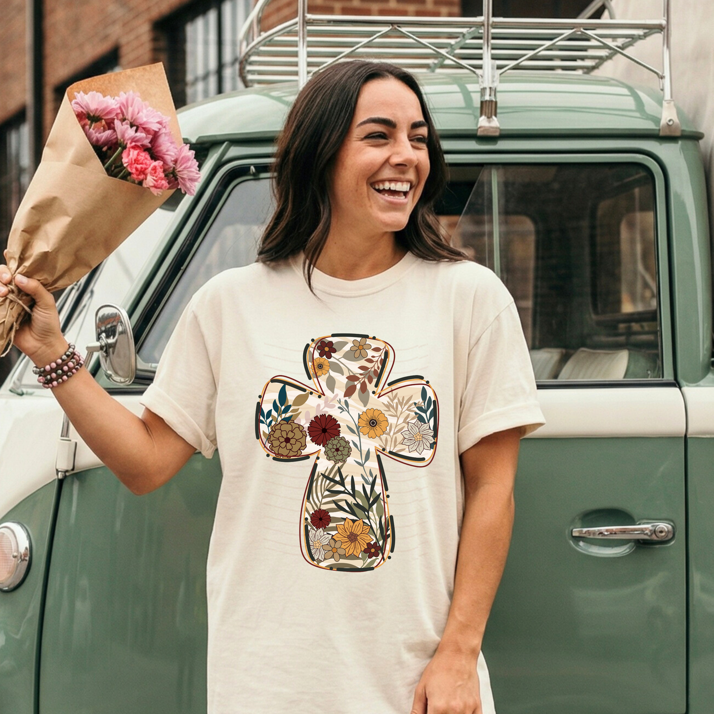 Floral Boho Cross