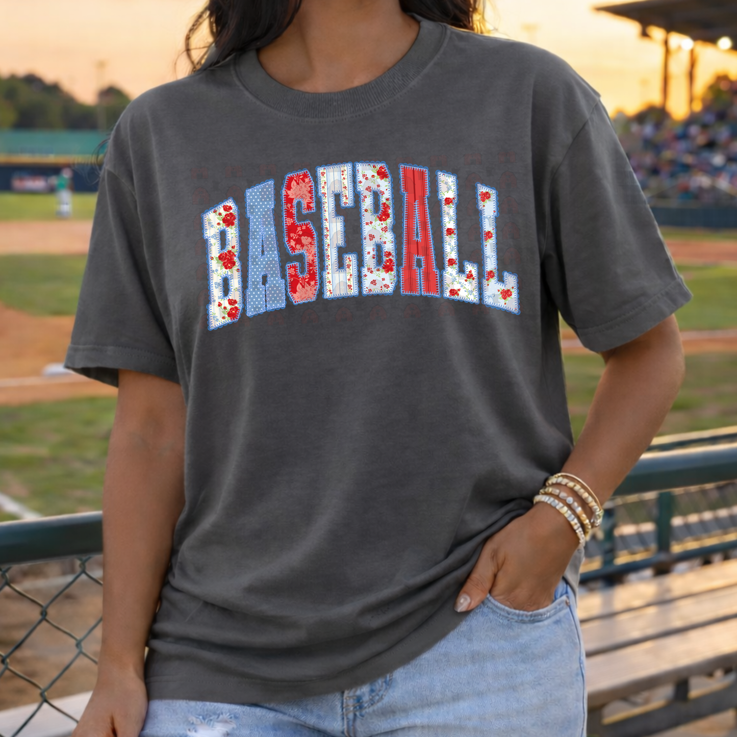 Floral Curved Baseball
