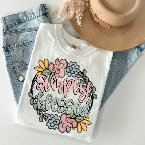 Floral Doodle Simply Blessed