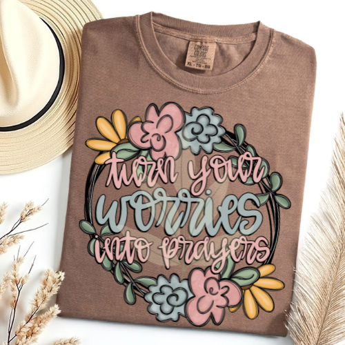 Floral Doodle Turn Your Worries