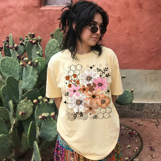 Floral Honeycomb Collage