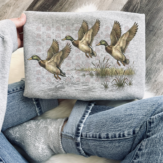 Flying Trio Ducks