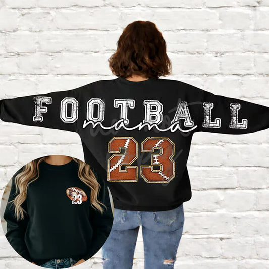 Long Distressed Football With Number And Pocket Number