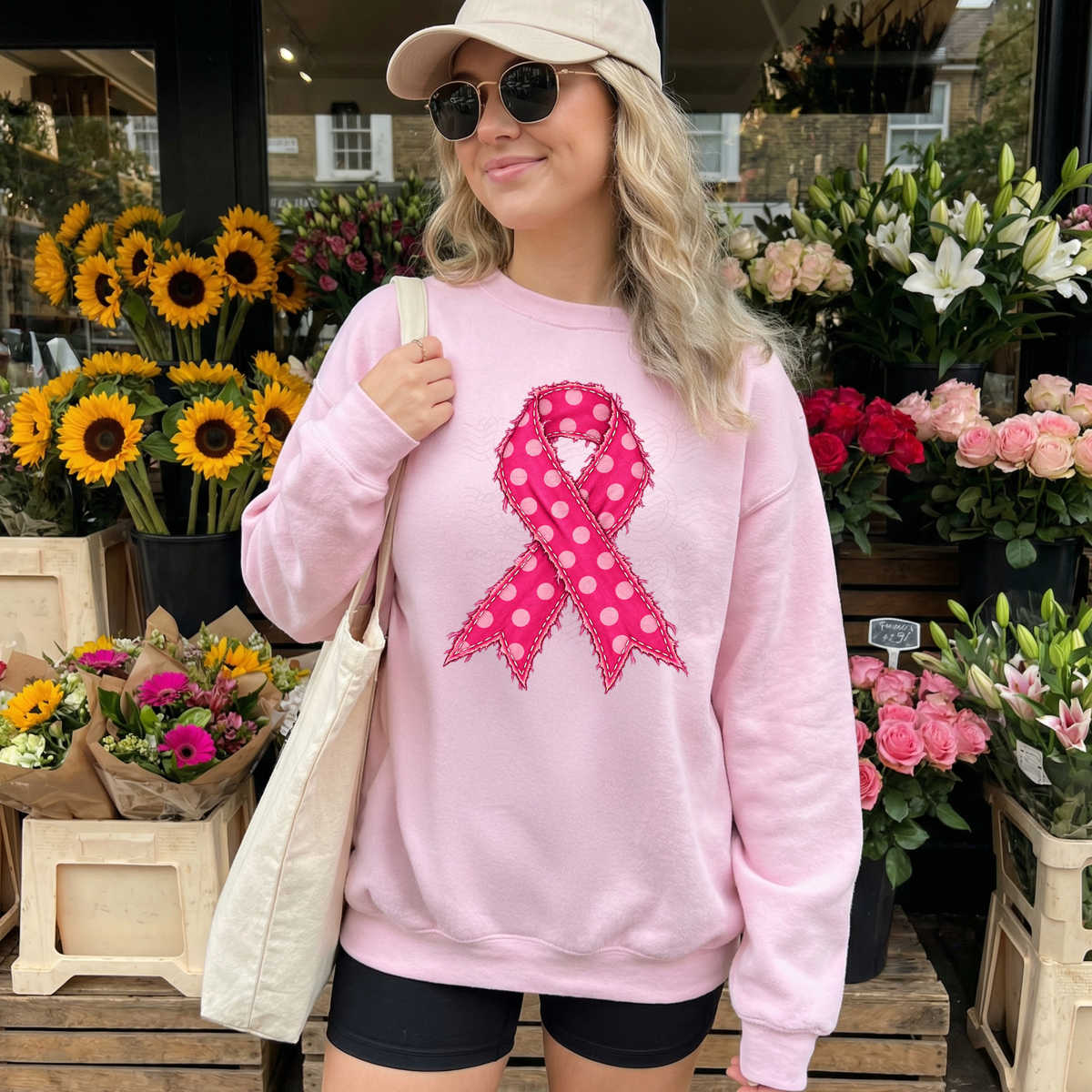 Fringed Pink Ribbon