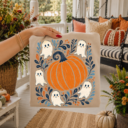 Ghosts Florals Pumpkin