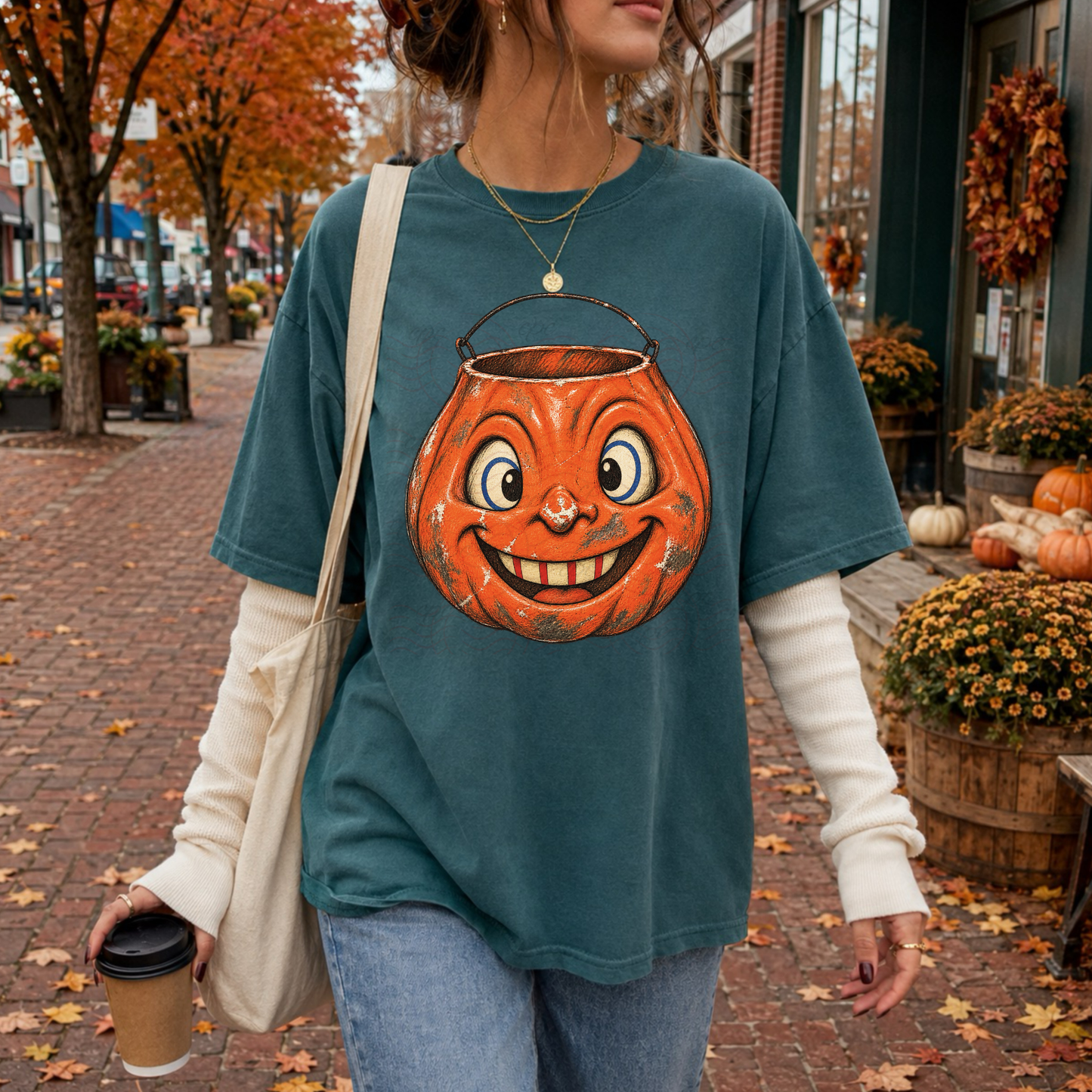 Goofy Vintage Pumpkin Bucket
