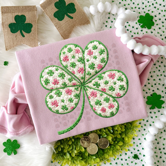Green And Pink Clover