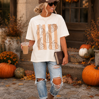 Grunged Stripes Pumpkins
