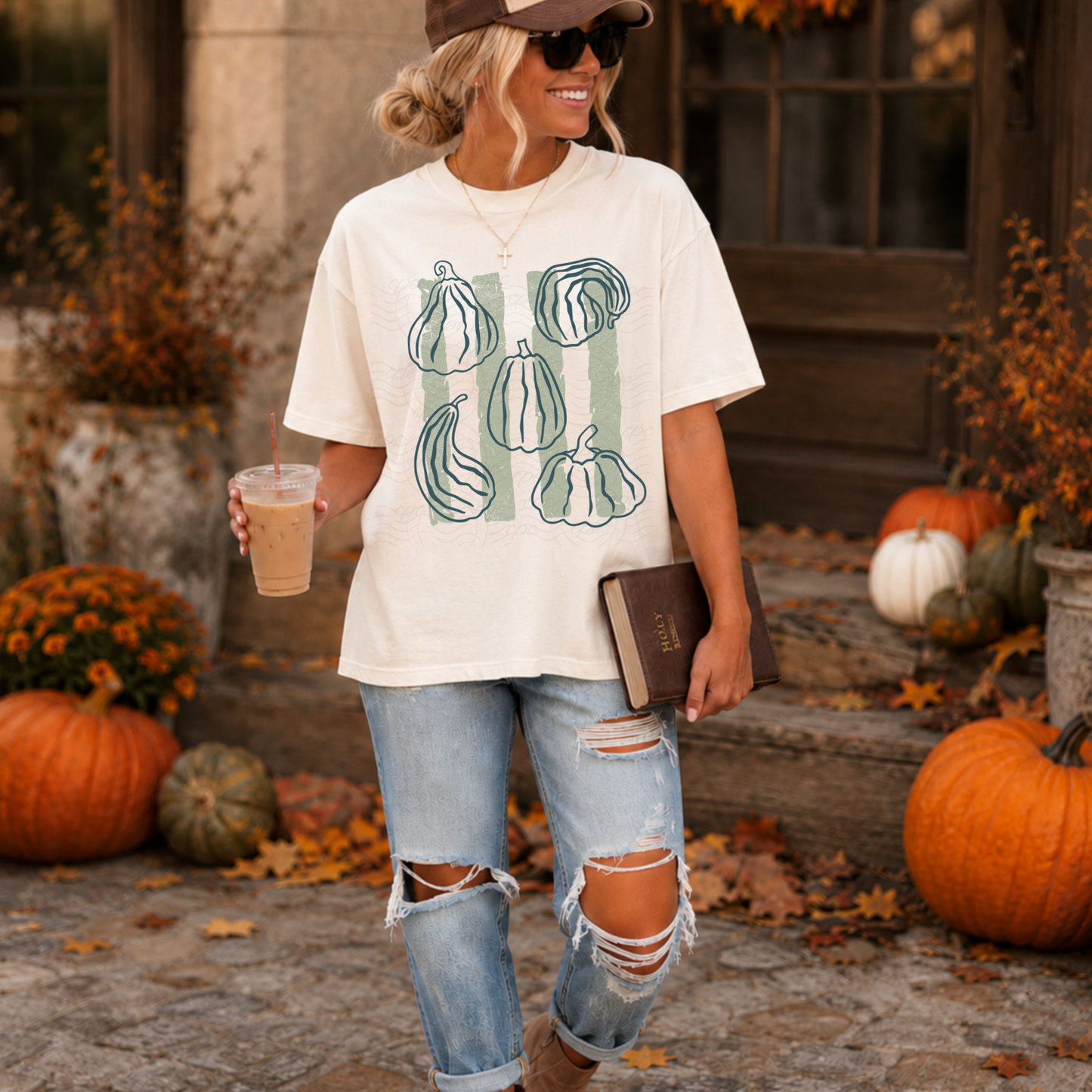 Grunged Stripes Pumpkins