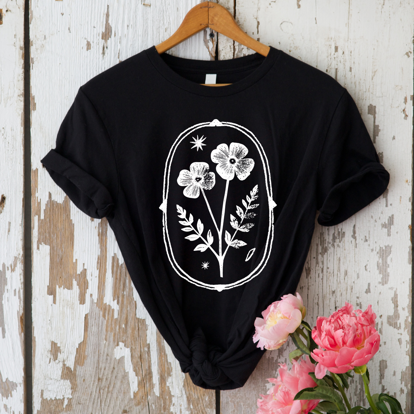 Grunge Flowers In Frame