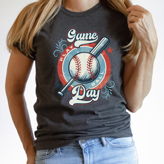 Grunge Baseball Game Day