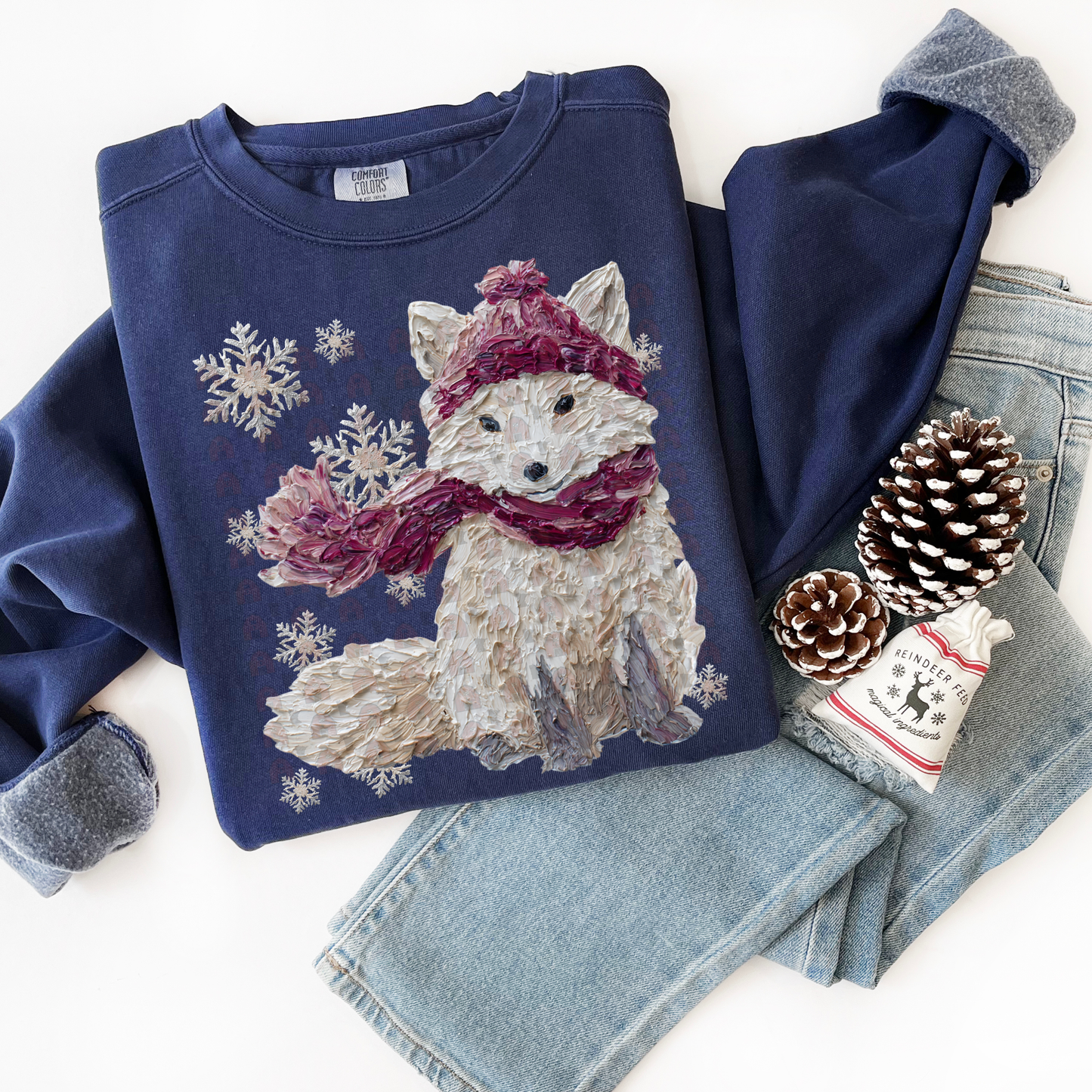 Hand Painted Artic Fox