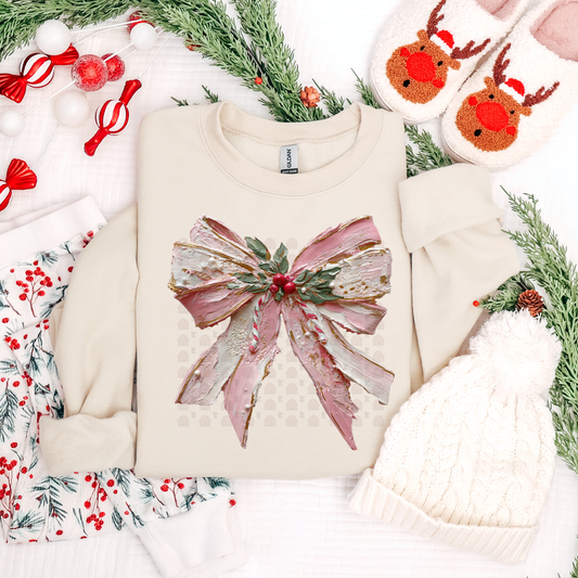 Hand Painted Christmas Bow