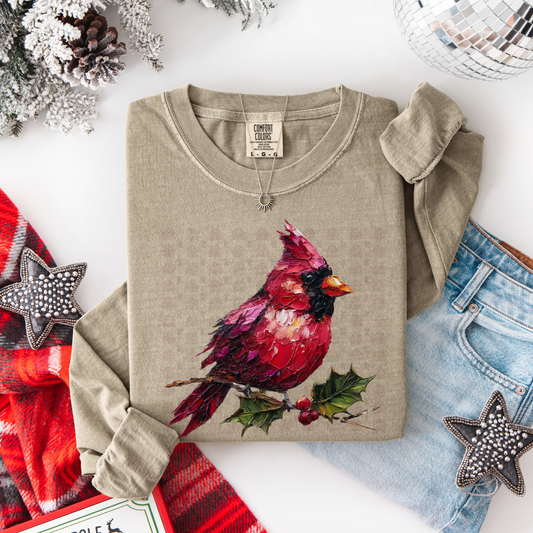 Hand Painted Christmas Cardinal