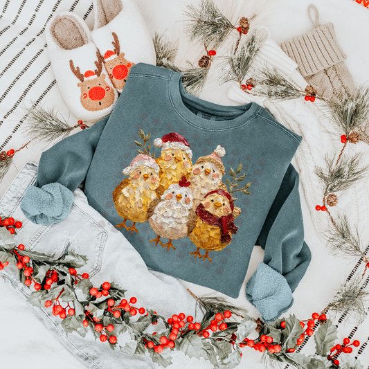 Hand Painted Christmas Chicks