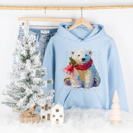 Hand Painted Christmas Polar Bear