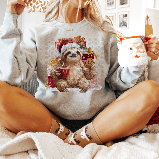 Hand Painted Christmas Sloth
