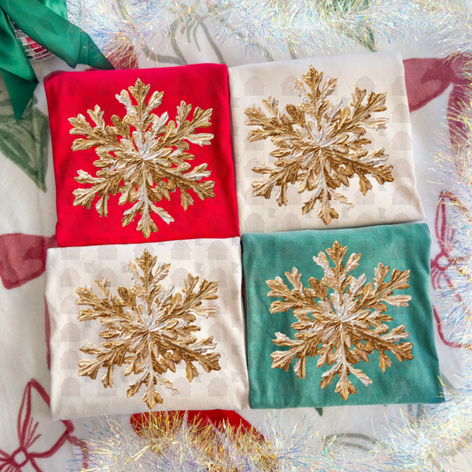 Hand Painted Gold Snowflake