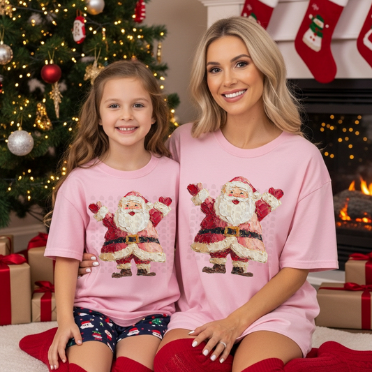 Hand Painted Happy Santa