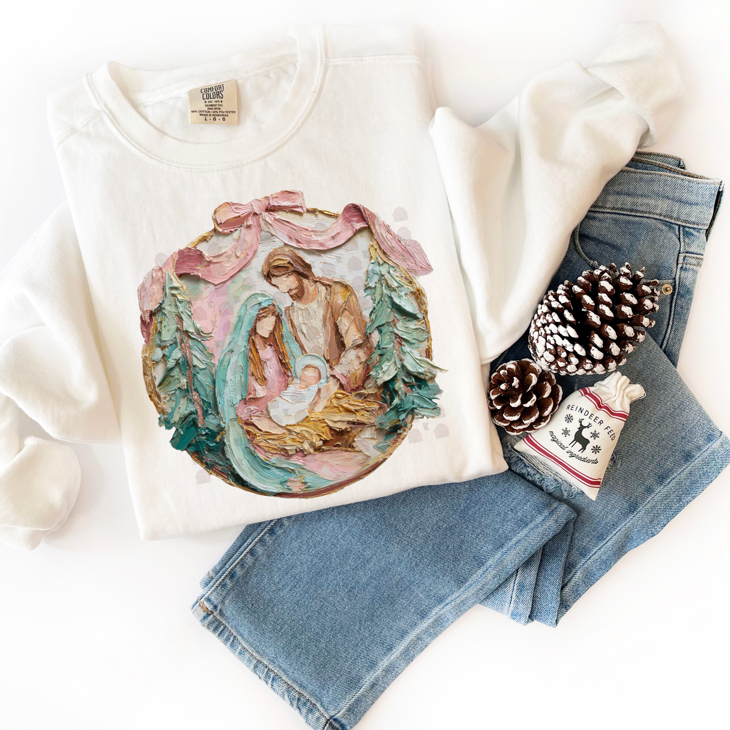 Hand Painted Nativity Scene Baby Jesus