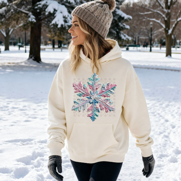 Hand Painted Pastel Snowflake