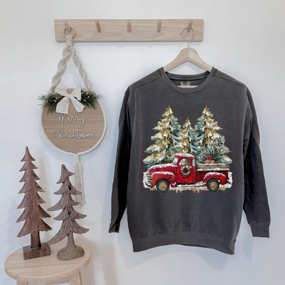 Hand Painted Vintage Christmas Truck